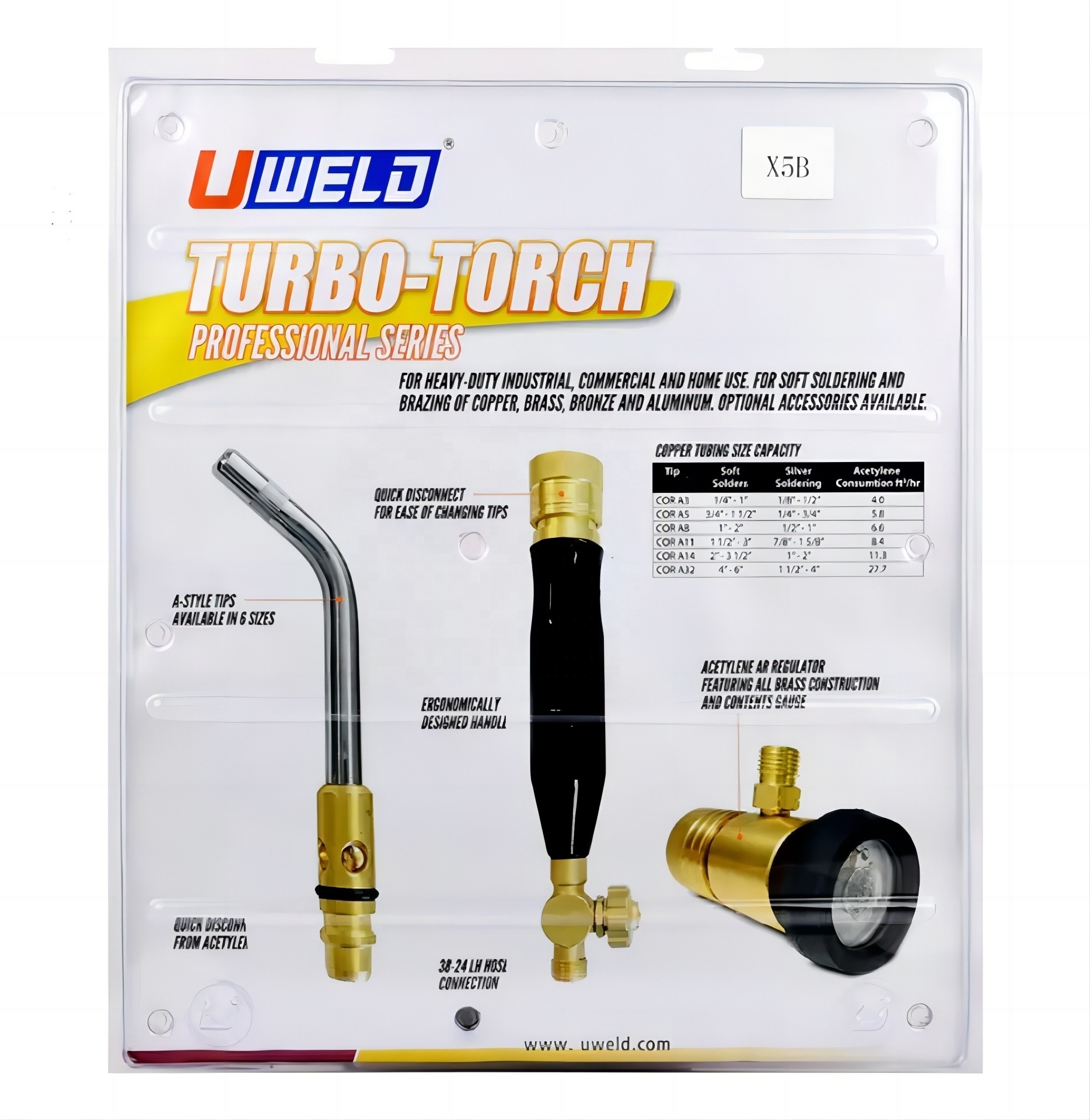 UWELD 2024 Refrigeration Repair Gas Torch Multi-Purpose Propane HVAC Mapp Turbo Torch