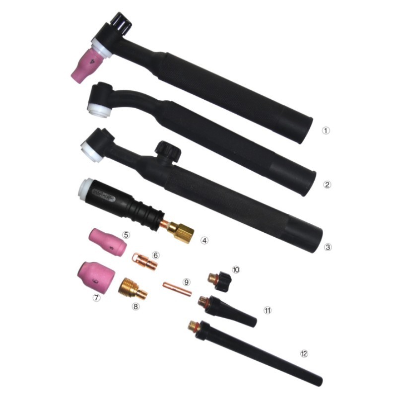 Uweld WP9 Welding Torch Head Set Air Cooled TIG Torch Parts Replacement Accessories for Weld Gun