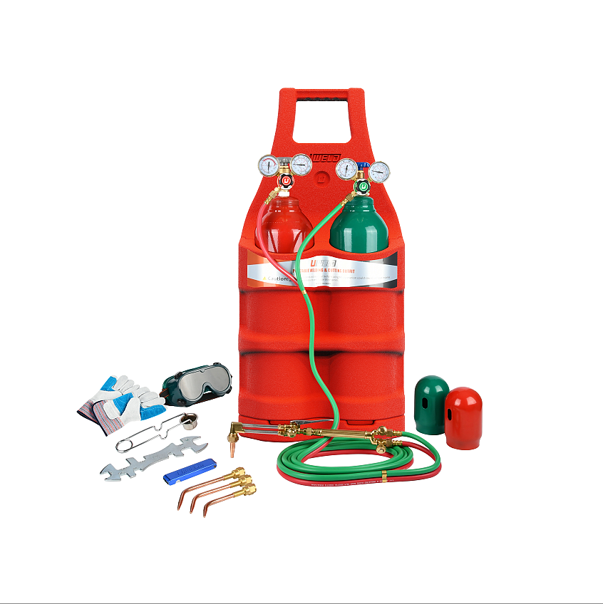 Uweld 8L Portable twin tote Oxygen Acetylene Oxy gas Welding Cutting Weld Torch Tank