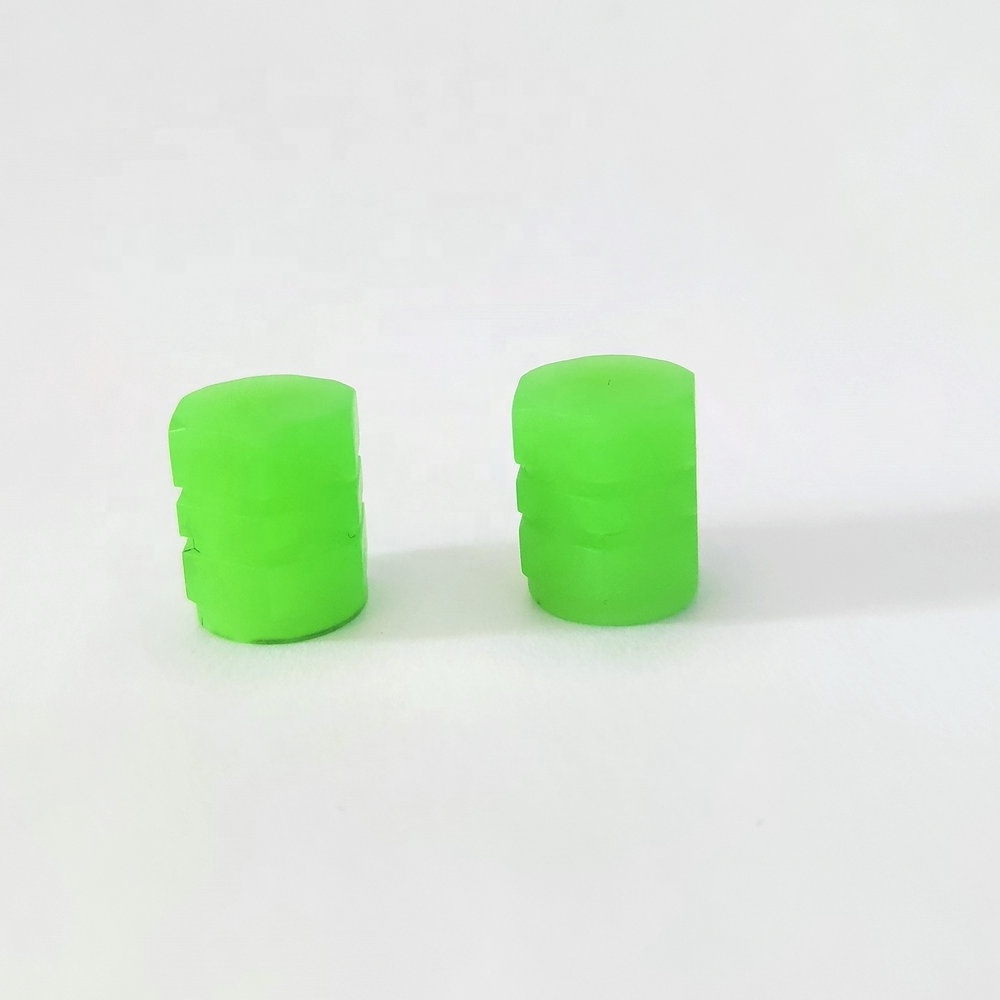 Plastic tire valve caps glow-in the dark    valve stem cap luminous tire valve cap