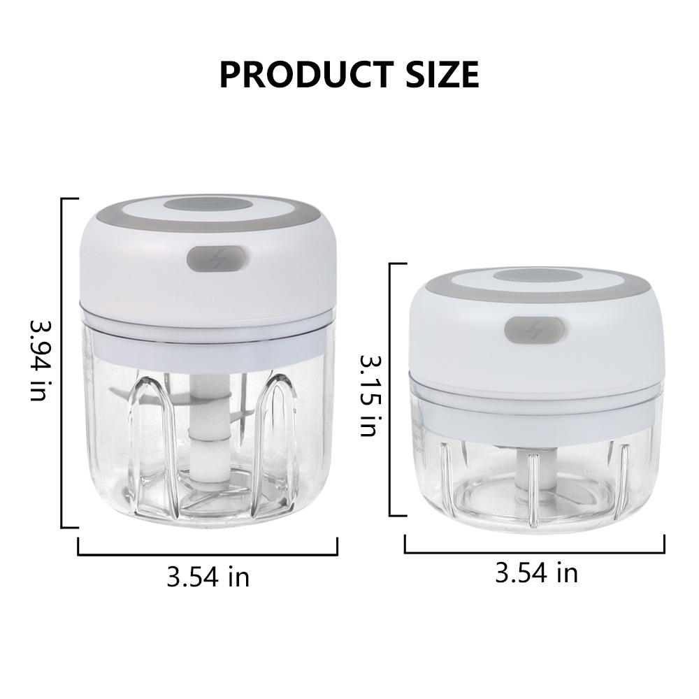 B97-0074 100ml/250ml Onion Chopper Machine Food Processor Garlic Masher Mini USB Charging Electric Garlic Chopper