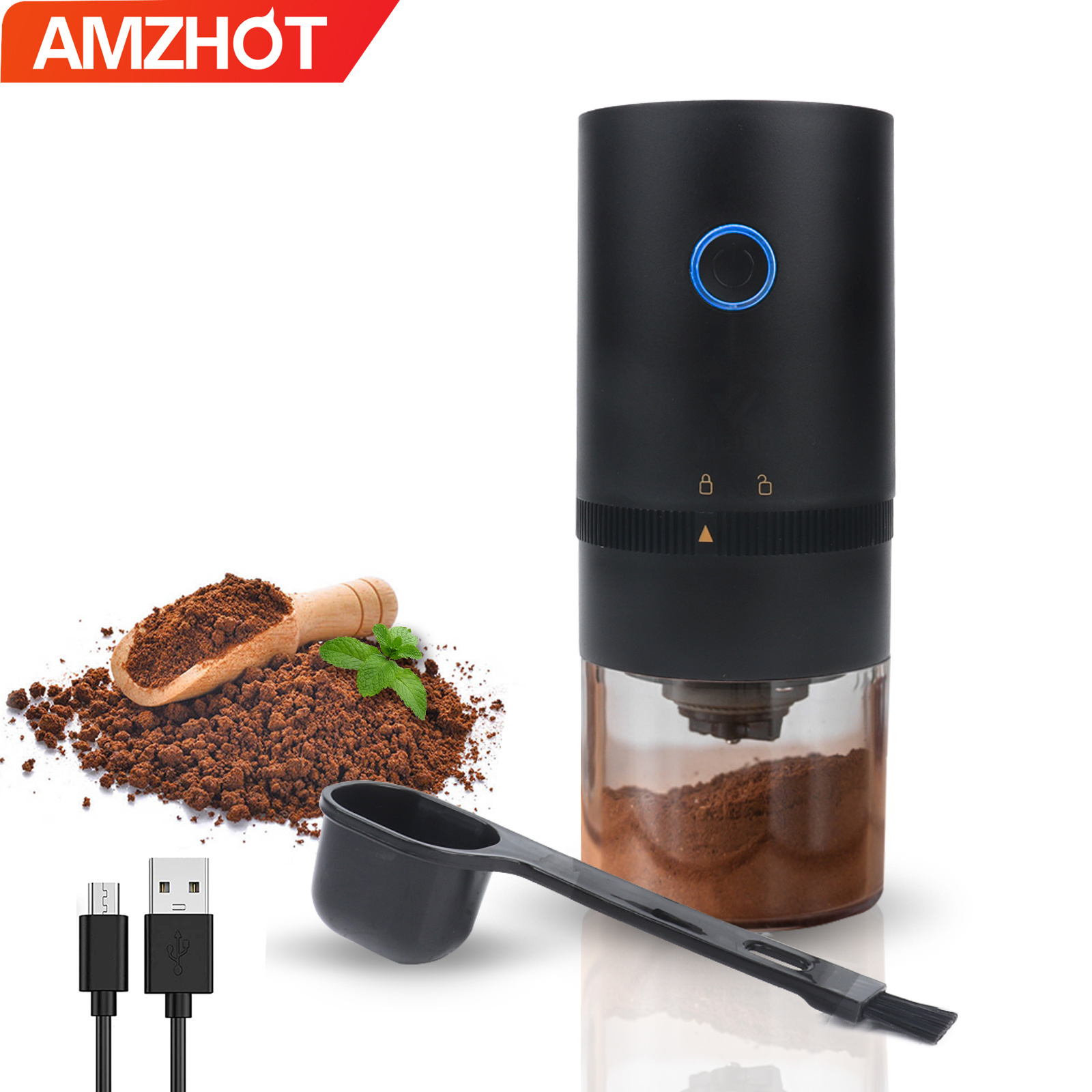 G41-0017 Customized Commercial Coffee Bean Grinder Portable Usb Stainless Steel Electric Coffee Grinder