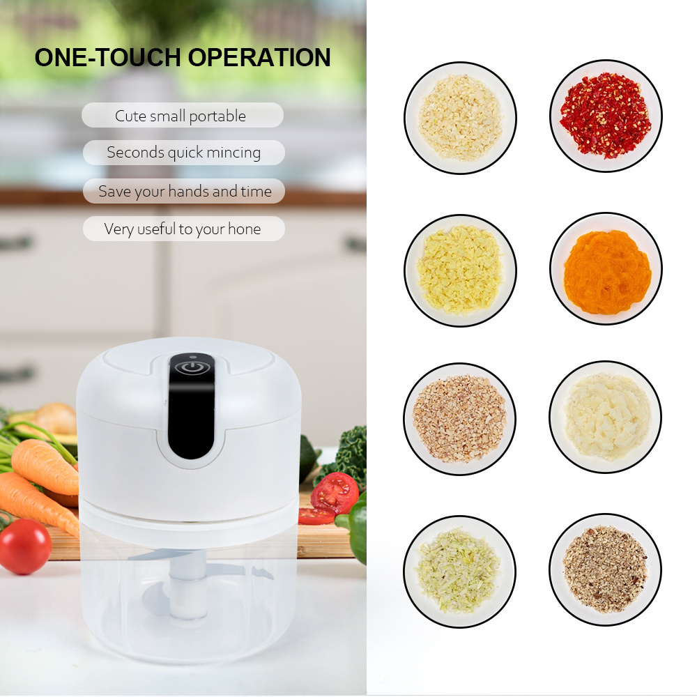 B97-0089 Usb Wireless Electric Mini Meat Grinder Automatic Portable  Home Kitchen Food Crusher Mixer Garlic Chopper