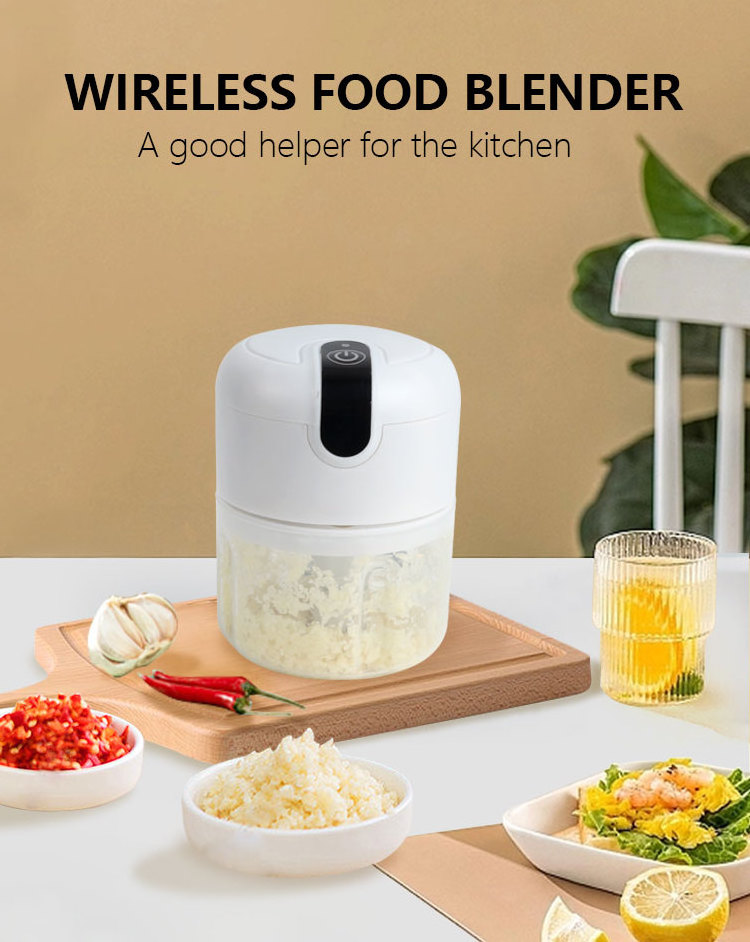 B97-0089 Usb Wireless Electric Mini Meat Grinder Automatic Portable  Home Kitchen Food Crusher Mixer Garlic Chopper