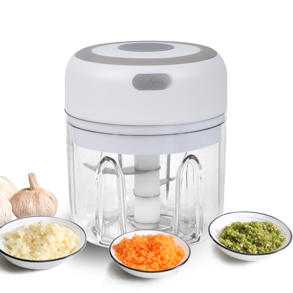 B97-0074  Kitchen accessories wireless Vegetable Cutter meat food chopper mini electric garlic crusher chili and ginger crusher