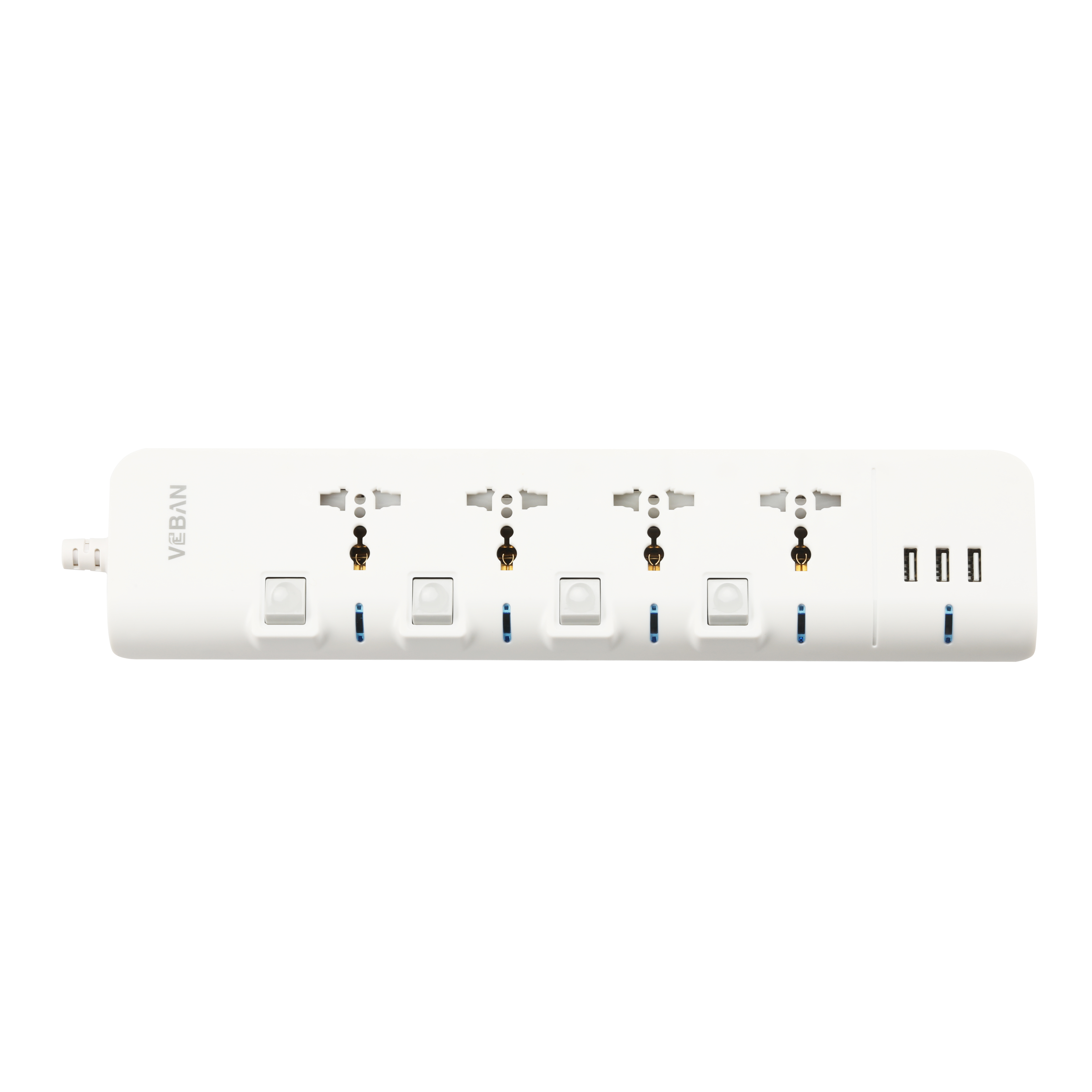 Extension Power Socket Strip With 3-5 Sockets 3 USB Ports Surge Protector Power Strip Universal