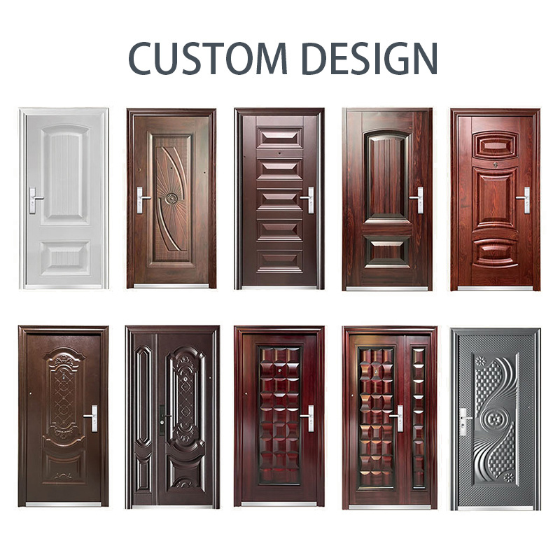 Sturdy Stylish Modern design Modern Interior Solid Wooden Steel wood security doors