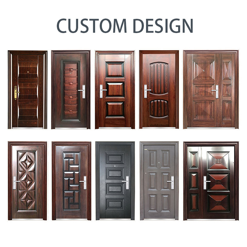 Sturdy Stylish Modern design Modern Interior Solid Wooden Steel wood security doors