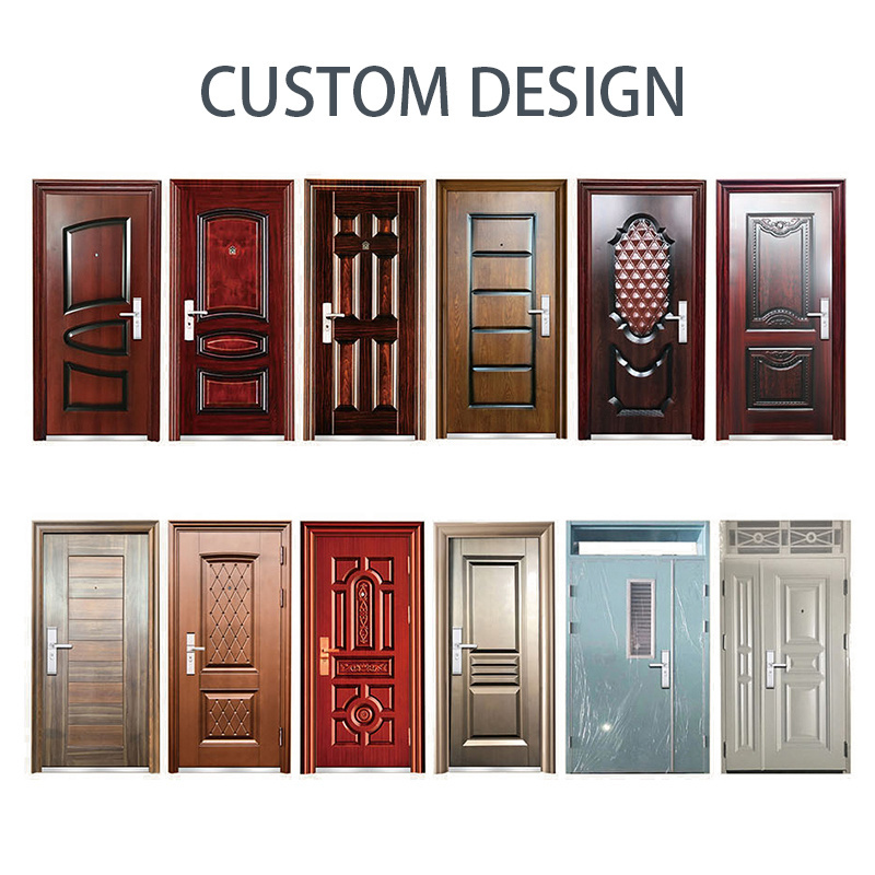 Sturdy Stylish Modern design Modern Interior Solid Wooden Steel wood security doors