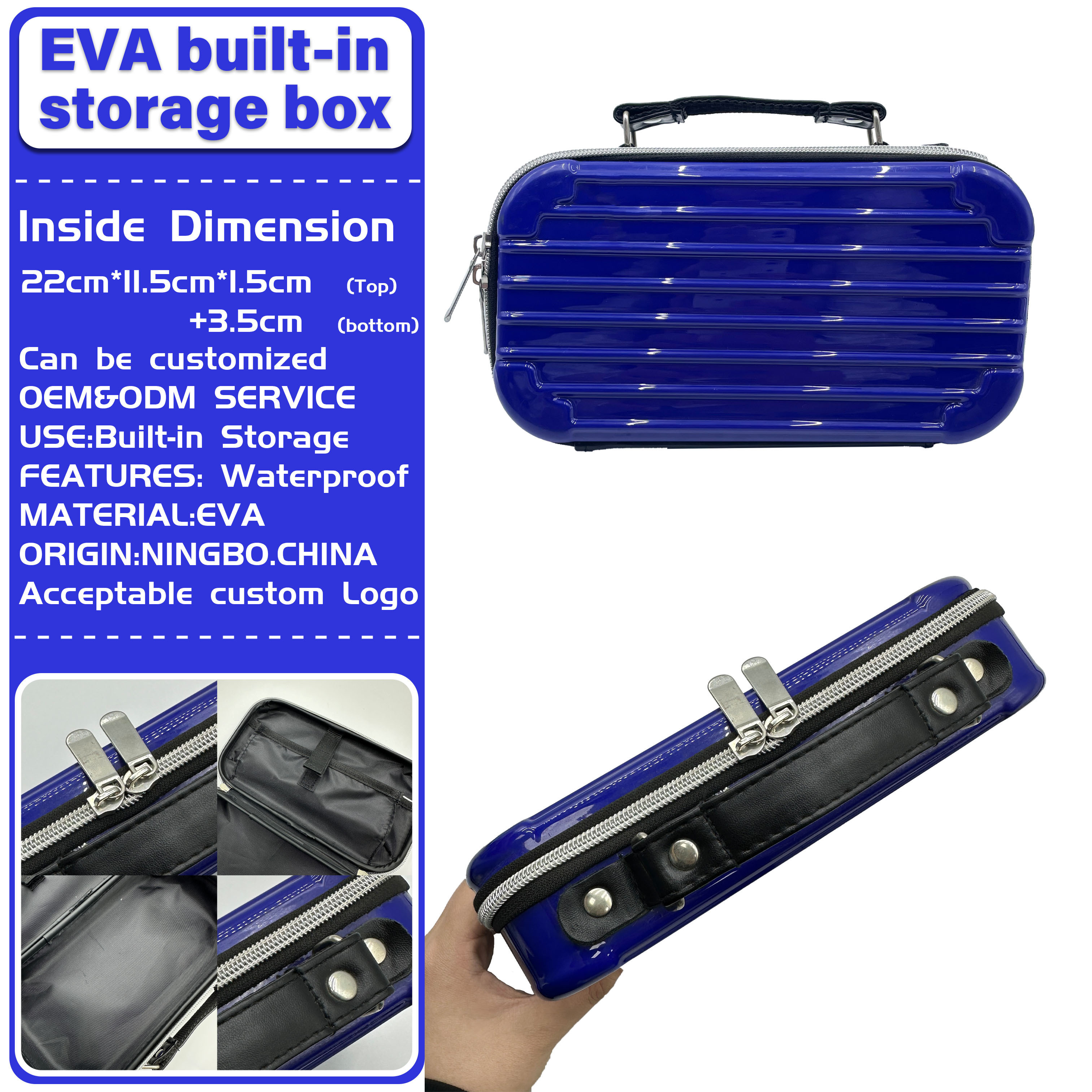 EVA lining custom storage box Small waterproof and dustproof portable toolbox multi-functional protection