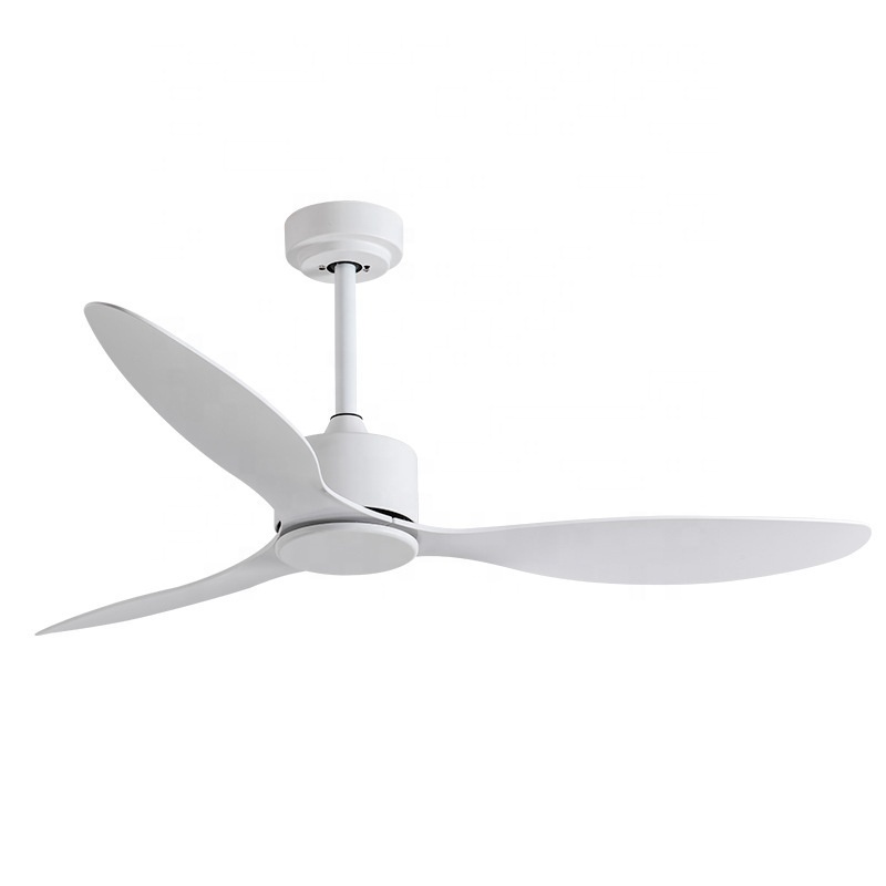 52'Modern All Copper Motor 3 ABS Blades Ceiling Fans With Light Remote For Bedroom Living Room