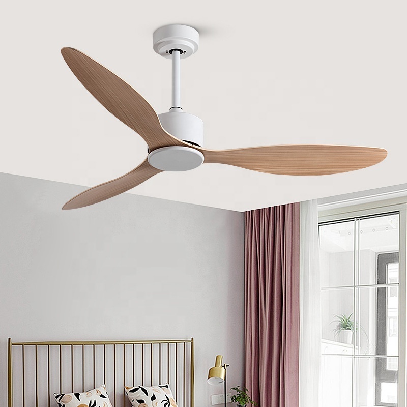 52'Modern All Copper Motor 3 ABS Blades Ceiling Fans With Light Remote For Bedroom Living Room