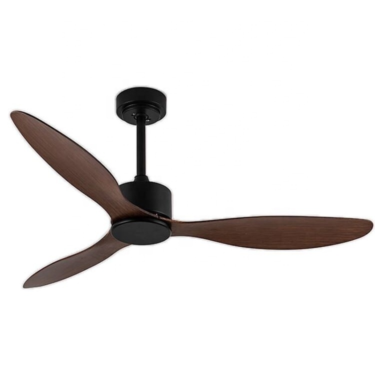 52'Modern All Copper Motor 3 ABS Blades Ceiling Fans With Light Remote For Bedroom Living Room