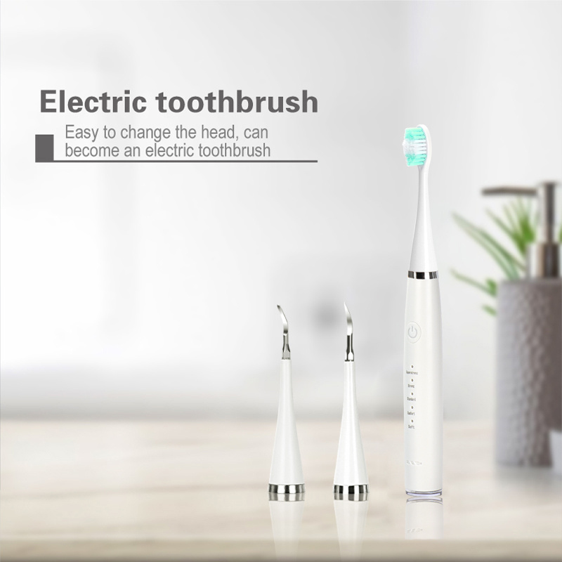 Rechargeable Tooth Polisher Kit with Tooth Polish Paste and Brush Heads Personal Teeth Whitening Devices Dental Care Kit