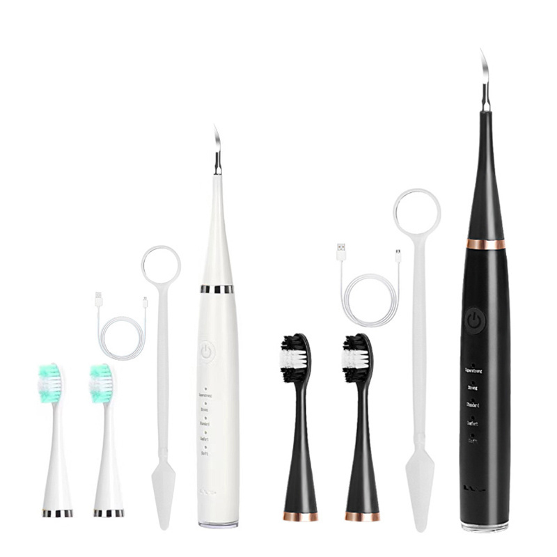 Rechargeable Tooth Polisher Kit with Tooth Polish Paste and Brush Heads Personal Teeth Whitening Devices Dental Care Kit