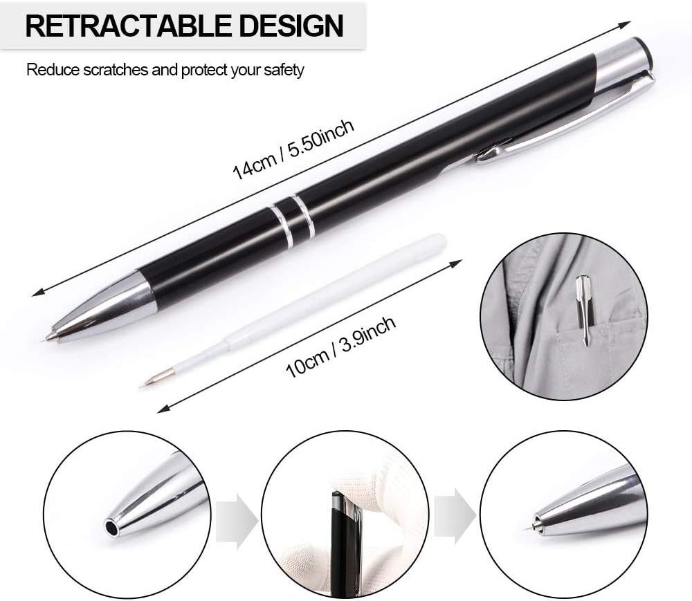 Retractable Fine Point Needle Pin Pen Weeding Tool Air Release Pen for Puncturing to Squeegee Out Bubble, Pinpenweeding Tool