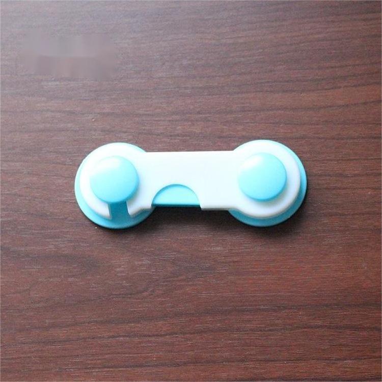 Multi-Functional Child Safety Lock Adjustable Double Button Baby Anti-Clip Latch for Cabinets Refrigerator Drawer