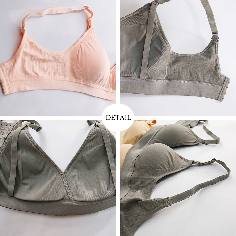 Cotton Maternity bra panties set prevent sagging nurse bra for pregnant women sports feeding Breastfeeding Nursing Bra