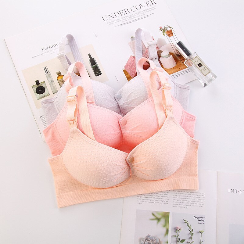 Soft Cotton Feeding Breastfeeding Bra Women Nursing Maternity Clothes Pregnancy Underwear