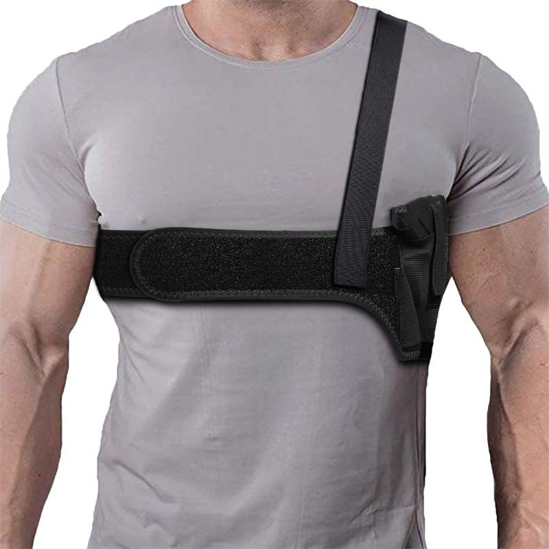 Outdoor Shoulder Tactical Vest Concealed Belly Belt Band Carry Camouflage Style Tactical Armpit Soft Holster