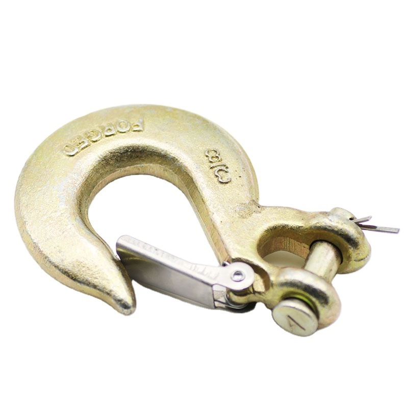 1/4 3/8 1/2 Grade 70 Steel Forged Clevis Slip Hook With Safety Latch