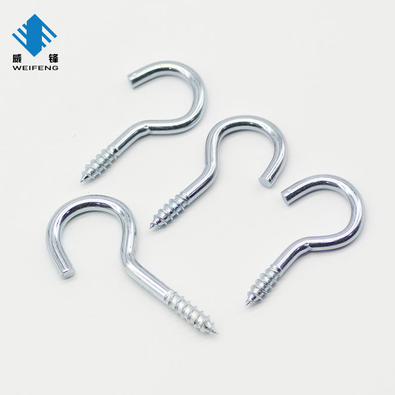 customized  type wood screw  C type screw eye bolt hook metal  in hooks