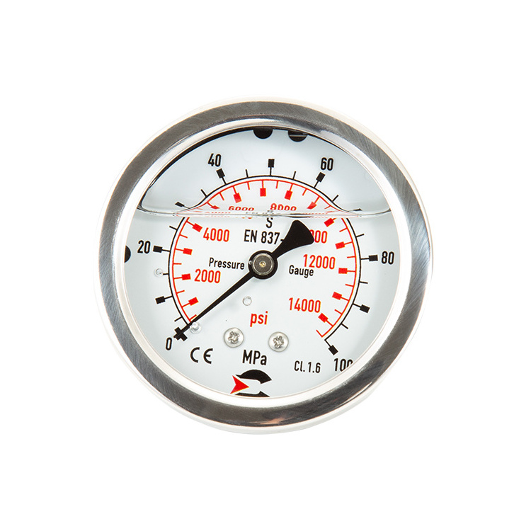 OEM Manufacturer Lpg Manometer 63mm Water Gas Hydraulic Measurement Oil Filling Pressure Gauge Price