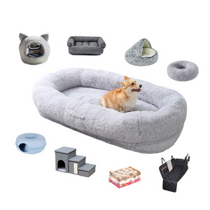 Luxury Pet Bed accessory Human Sofa Orthopedic Wooden Hammock Elevated Donut Rattan Wood Other Car Seat Foldable Mat For Dog Cat