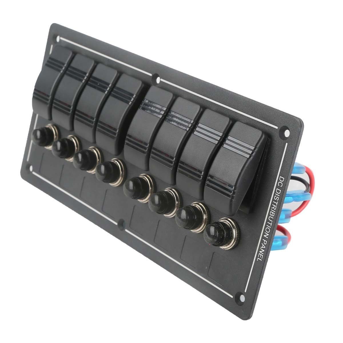 8 Group High quality custom marine rocker switch panel  4 Way combination waterproof boat switch panel for car,yacht,rv