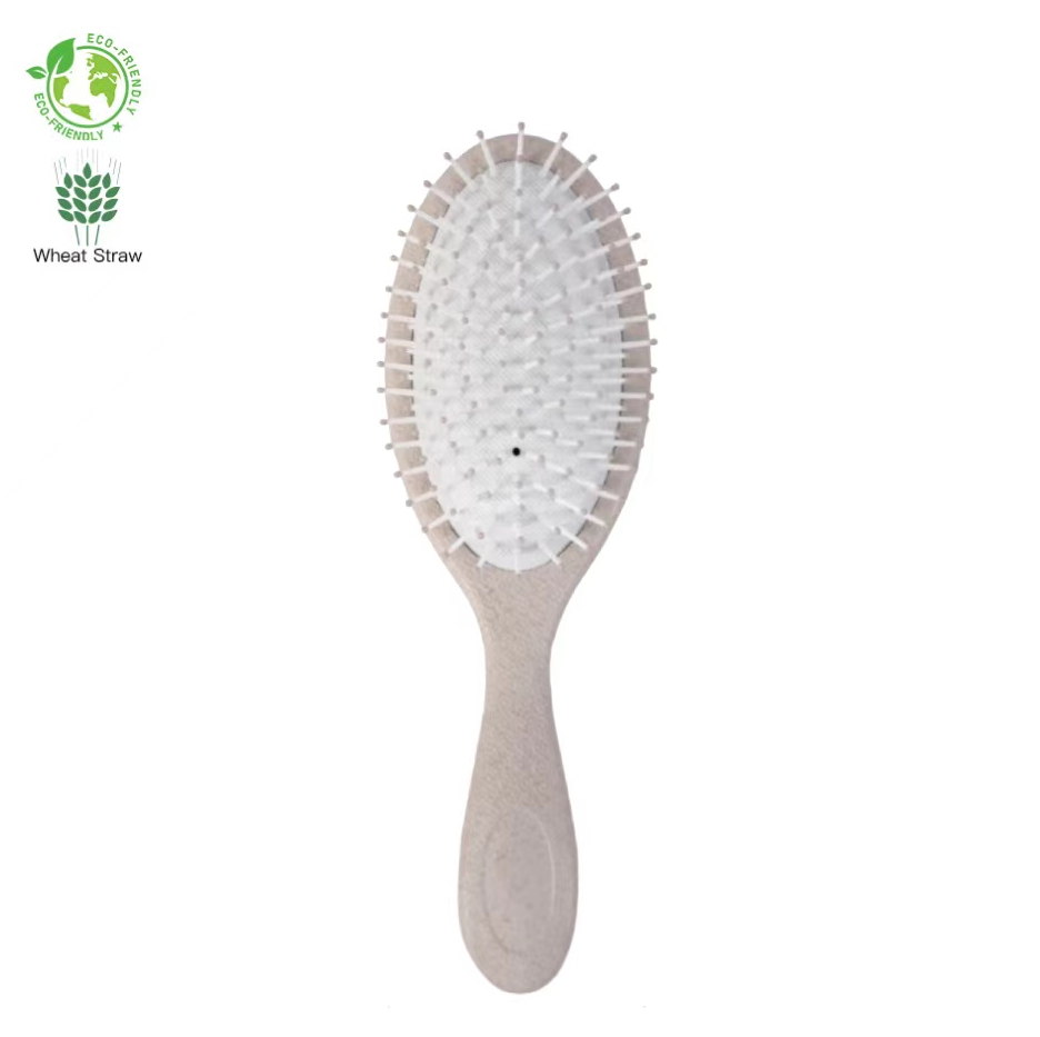 Eco Friendly Round air cushion Hair brushes For Women pp wheat straw biodegradable Hair Brush