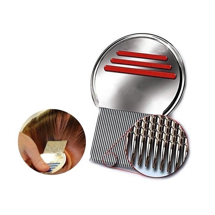 Steel Lice Comb Nit Terminator Metal Head Stainless Steel Anti Lice Comb With Grooves