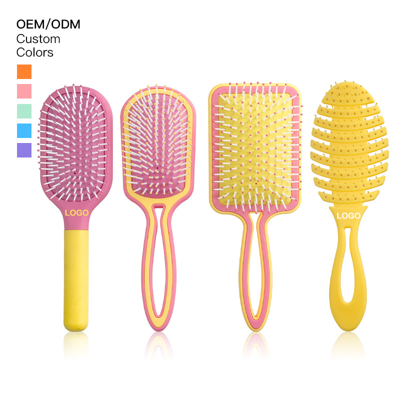 New Detangler Brush wet&dry Comb Detangling vent paddle travelling Hair Brush set Hair Brushes For Women