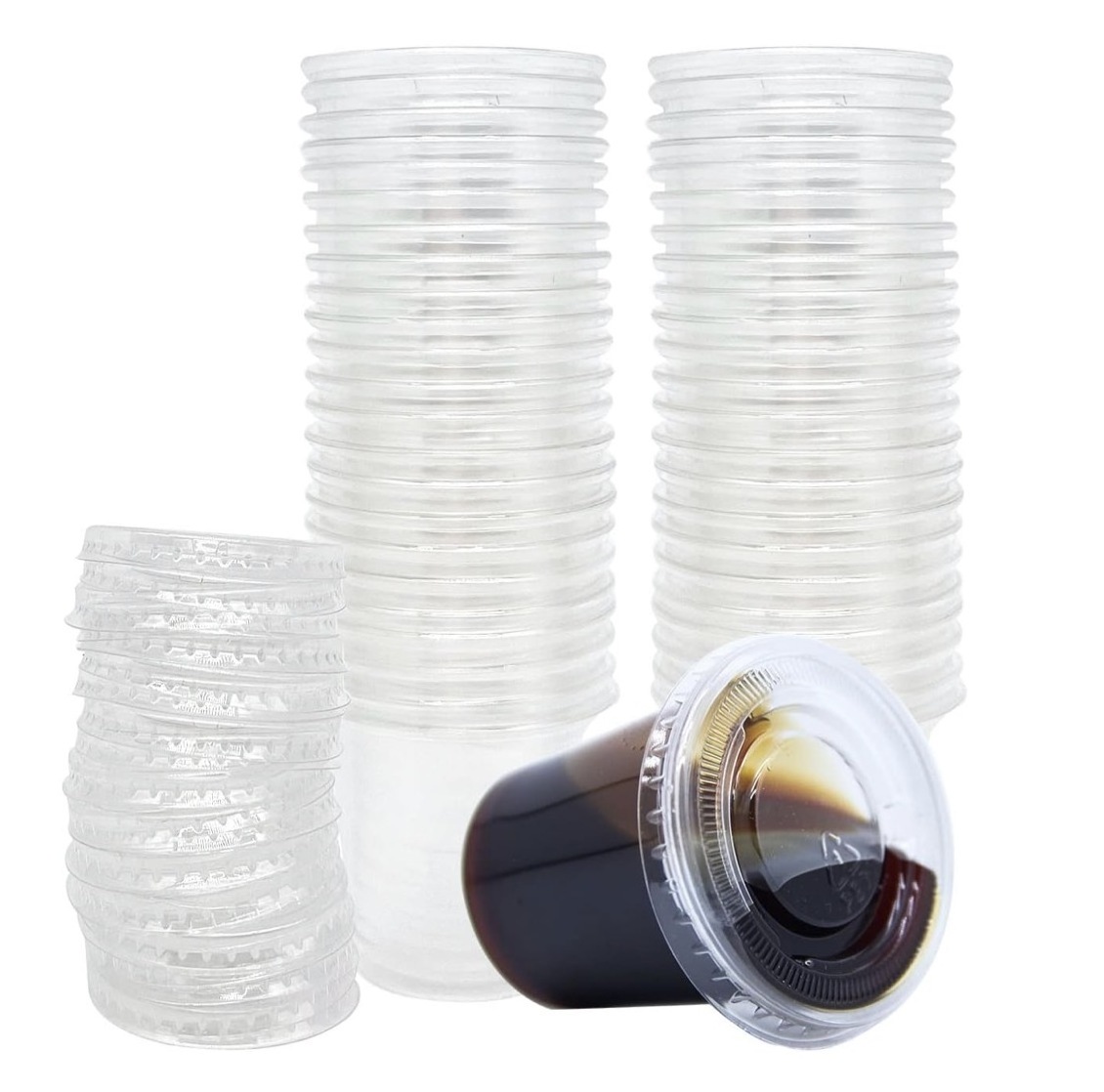 1 oz Plastic Dipping Sauce Cup With Lids, Mini Plastic Dip Condiment Containers