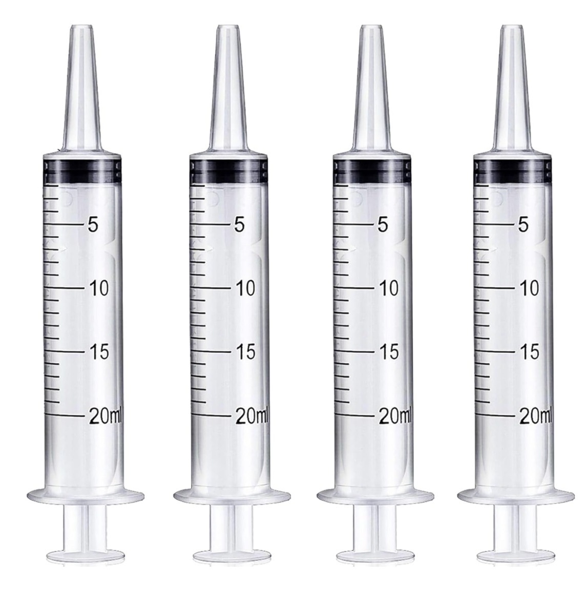 20ml Plastic Measuring Jello Shot Syringe with Caps Pet Medicine Small Syringe for Cats and Dog