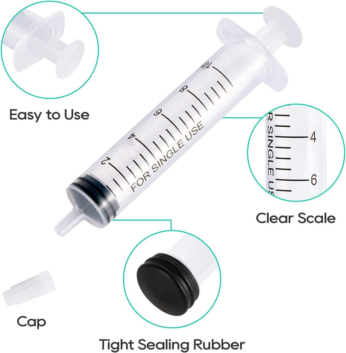 10ml Plastic Jello Shot Measuring Oral Syringe for Scientific Labs Feeding Pets