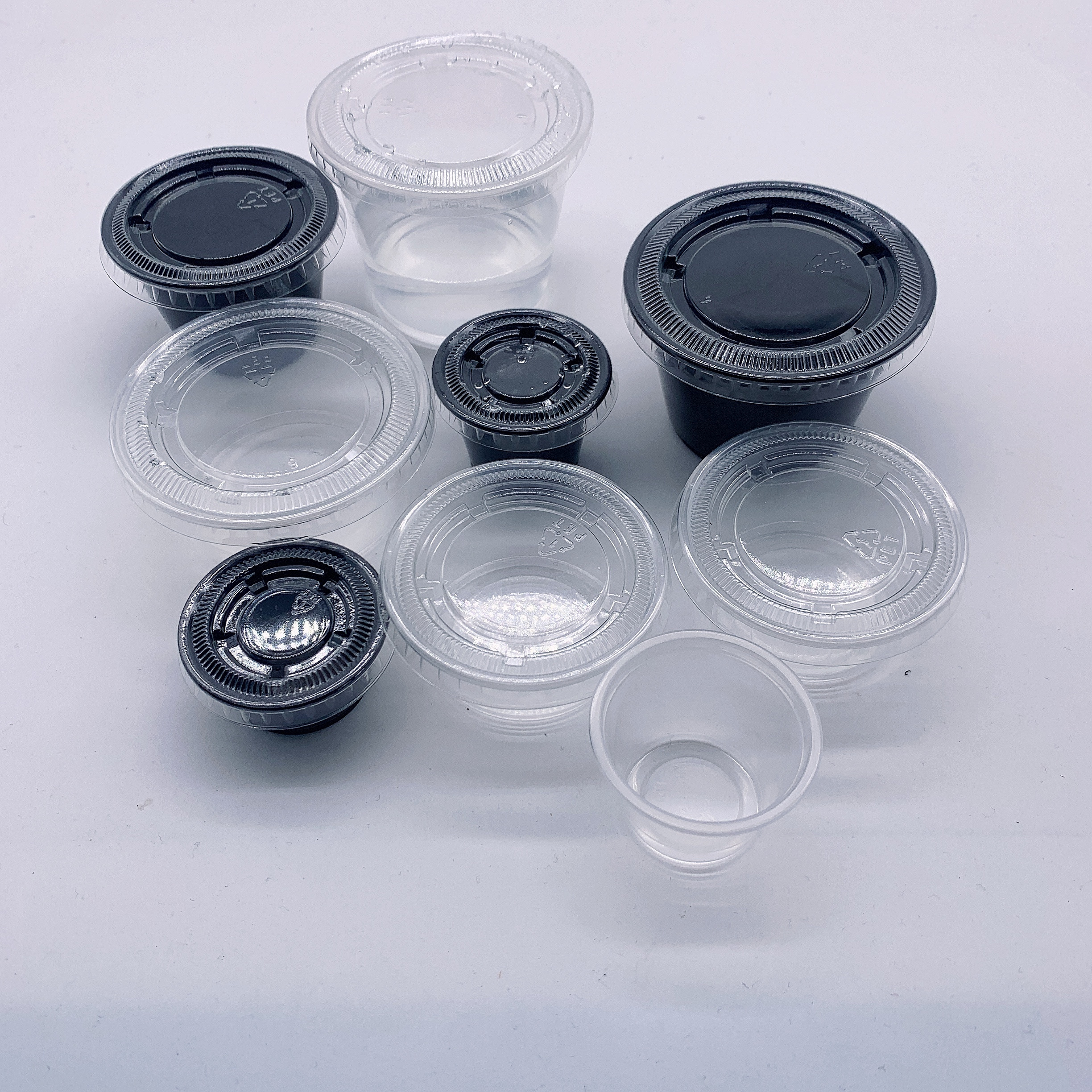 Clear Jello Shot With Lids Plastic Portion Condiment Sauce Cups Small Containers With Lids, 1.5 Oz Dressing Container To Go