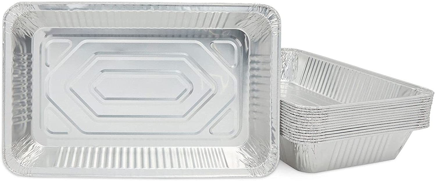 21x13 inch Full Size Aluminum Foil Pans Disposable Trays for Steam Table, Food, Grills, Baking, BBQ