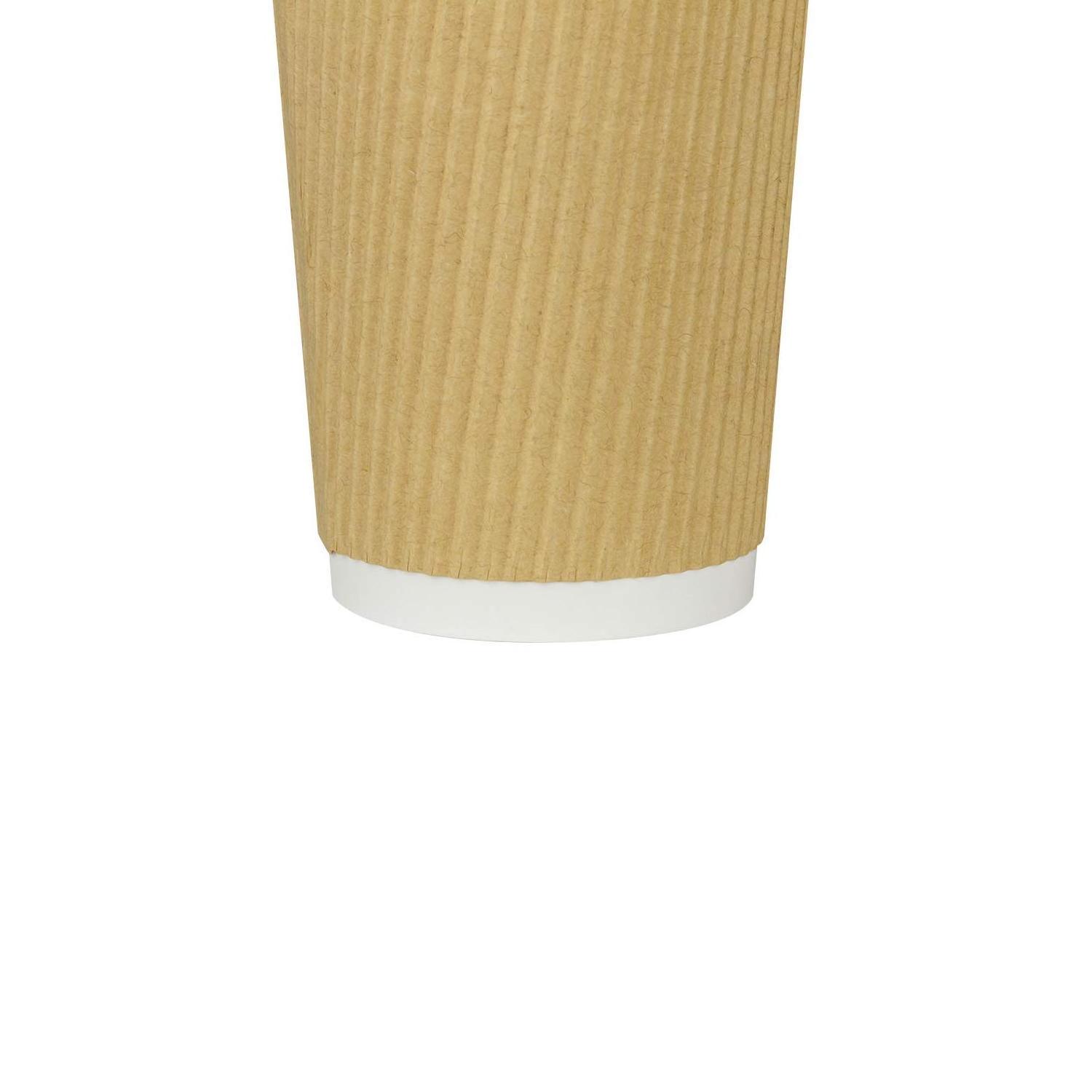 WPACK 4 8 10 12 16 20 oz Ripple Paper Hot Cup Kraft