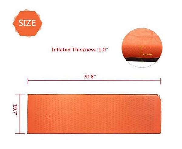 Thick lightweight self inflating foam sleeping mats for camping