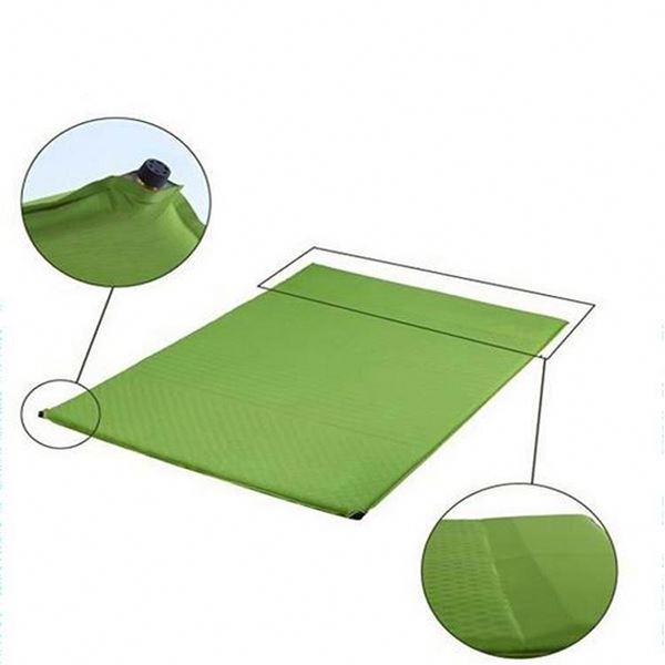 Easy To Carry Outdoors  Quality Double Inflatable Cushion Self-Inflating Air Sleeping Pad or Camping, Backpacking, Hiking