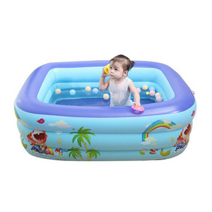 inflatable square family swimming pool 180 CM Three-layer children's paddling pool fishing pool