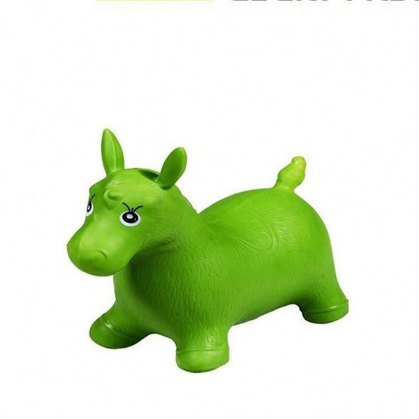 Wholesale pvc jumping animal toy hot sale kids jumping horse plastic kids spring rocking horse