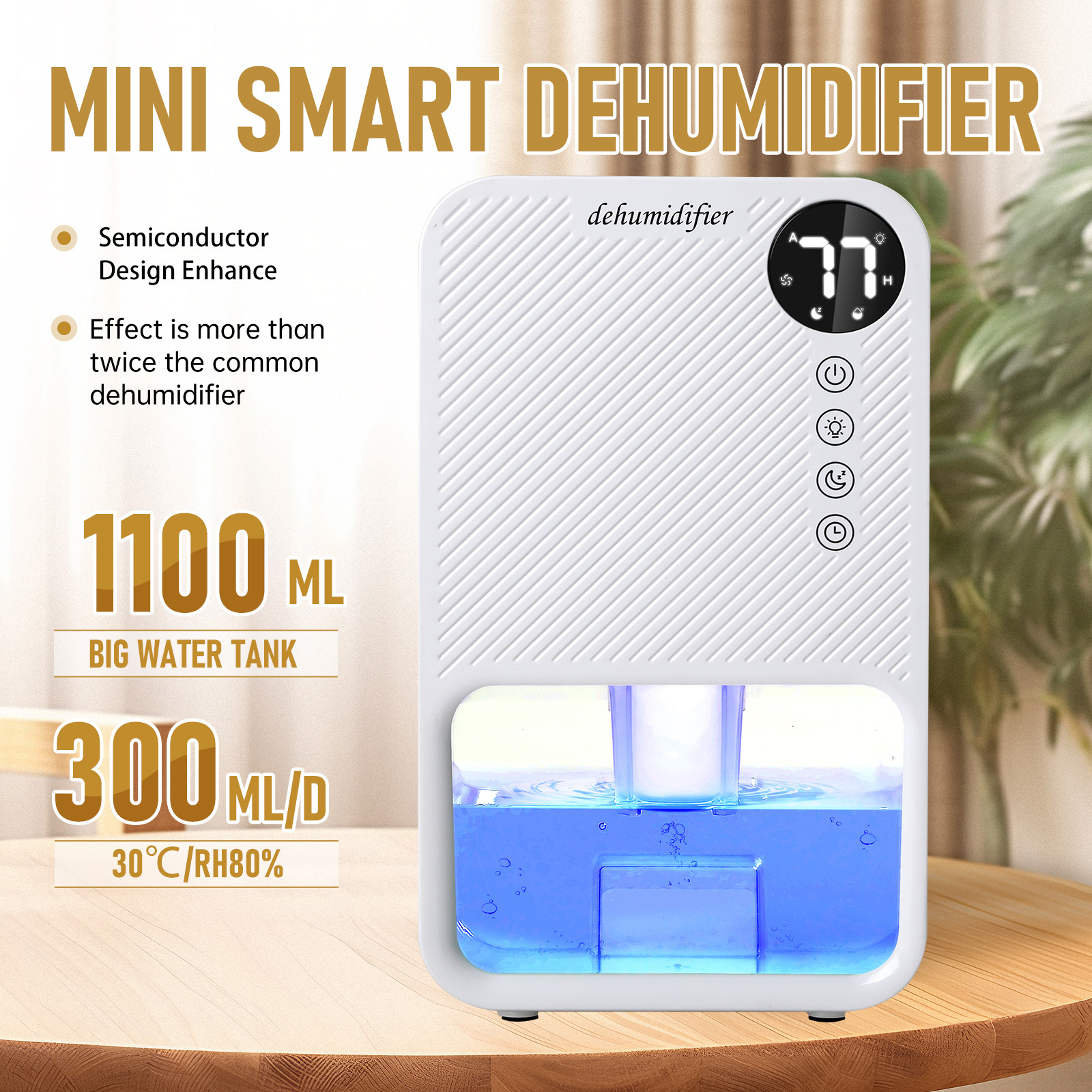 2023 Hot sale China manufacturer portable  home Moisture Absorber smart mini dehumidifier for home bedroom closet