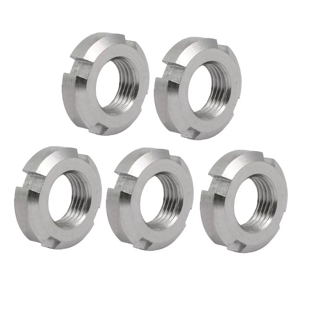 Customized M18 stainless steel bearing lock groove round nut slotted round nuts