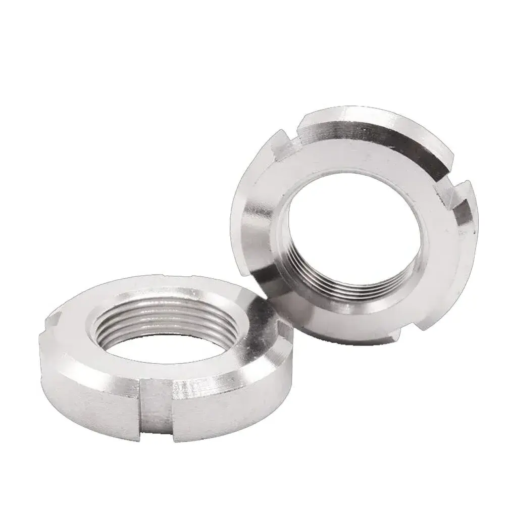 Customized M18 stainless steel bearing lock groove round nut slotted round nuts