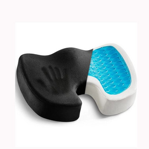 Manufacture supply OEM ODM  Pressure Relief Seat Cushion Back Pain Orthopedic neck pillow Cooling Gel Seat Cushion Foam Seat