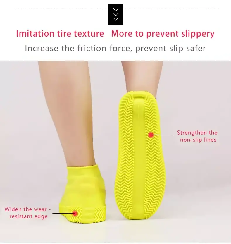 Cheap Reusable Waterproof Rainproof Shoes Covers Anti-skid Rain Shoe Cover Protector Silicone Boots