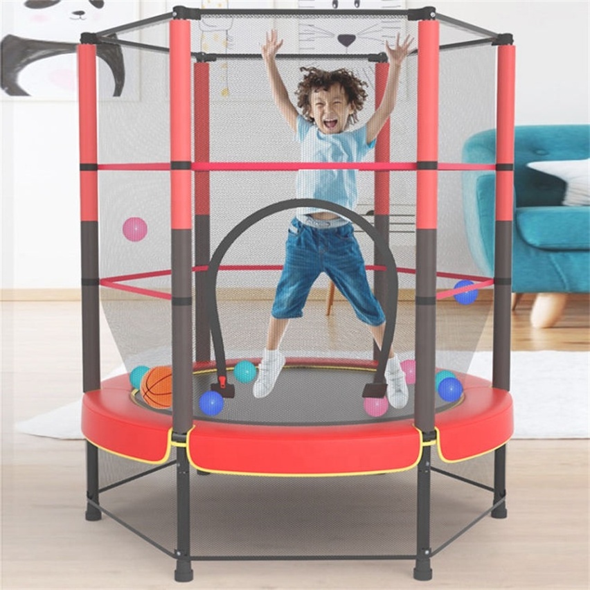 55 inches trampoline outdoor kids red trampoline indoor