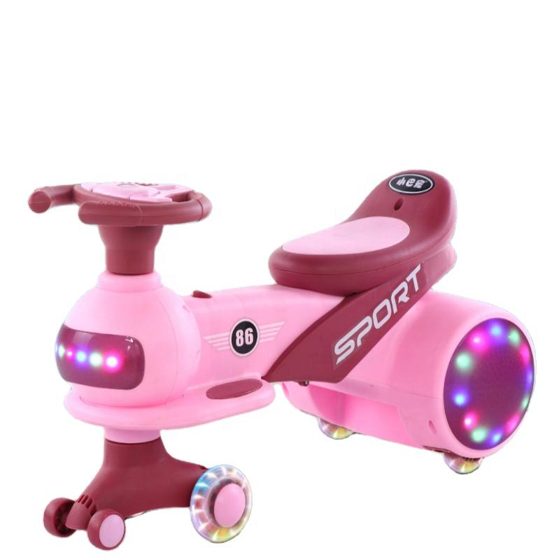 buggy light musical kids twist baby ride on swing car/cute four-wheel toy children wiggle car/baby swing car