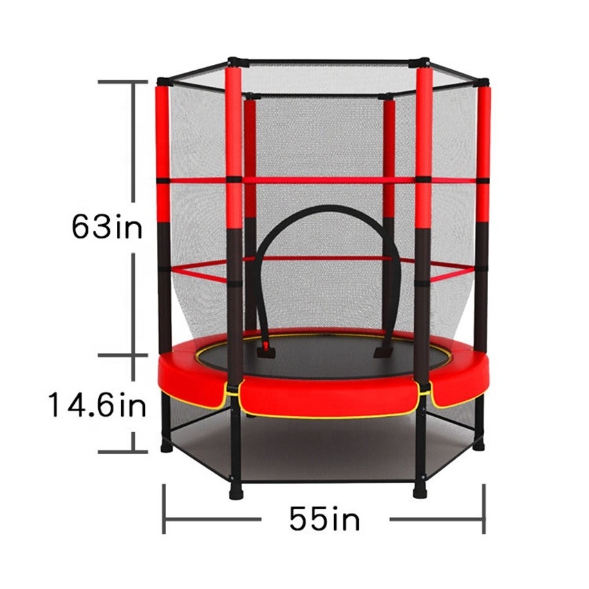 55 inches trampoline outdoor kids red trampoline indoor